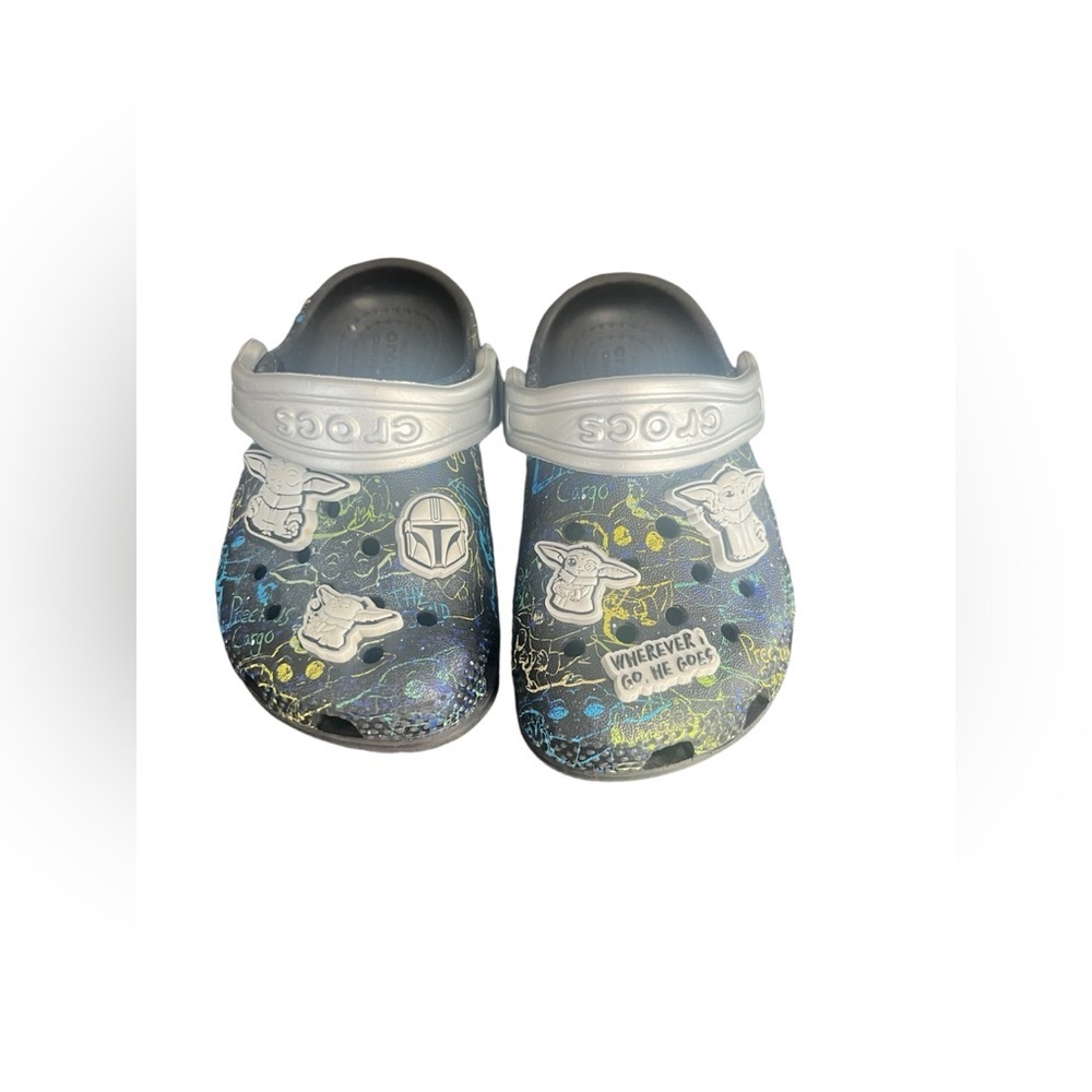 Crocs Classic Star Wars Grogu Baby Yoda Clogs Baby Size 6 - Picture 3 of 7